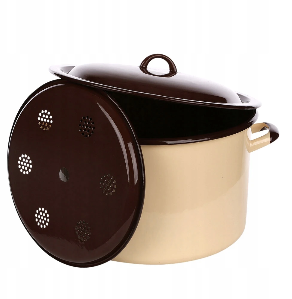 Altom Design Emalia Silesia Rybnik Didelis emaliuotas puodas Silesia Rybnik kremas 16,6 l