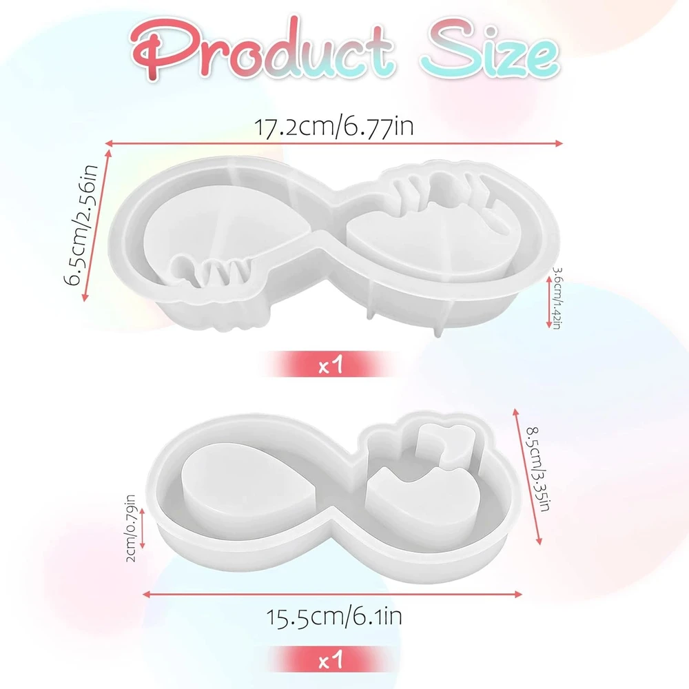 SILIKONINĖ FORMA 2 VIENETAI ŽVAKĖMS LIEJIMAS DIY DERVOS APDAILOS ATVARI