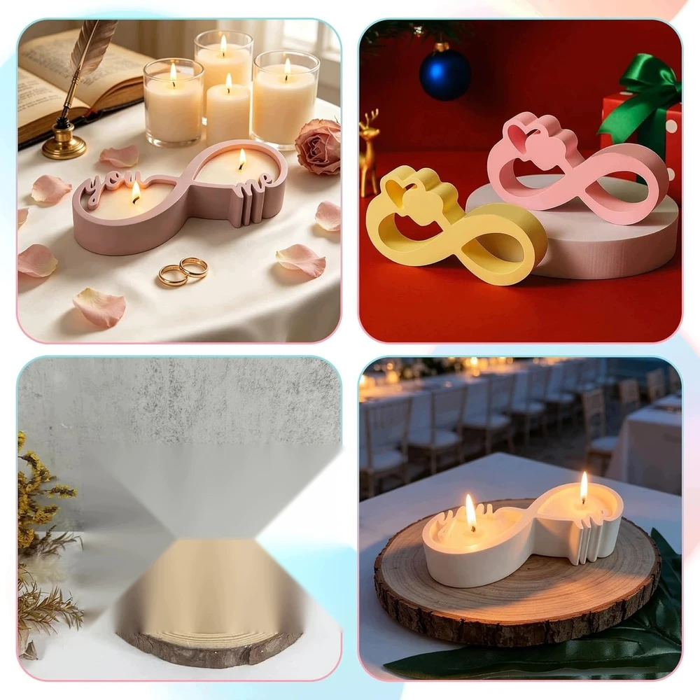 SILIKONINĖ FORMA 2 VIENETAI ŽVAKĖMS LIEJIMAS DIY DERVOS APDAILOS ATVARI