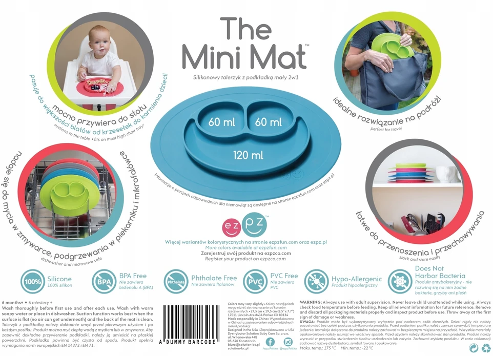 EZPZ Mini Mat 2w1 mėlyna