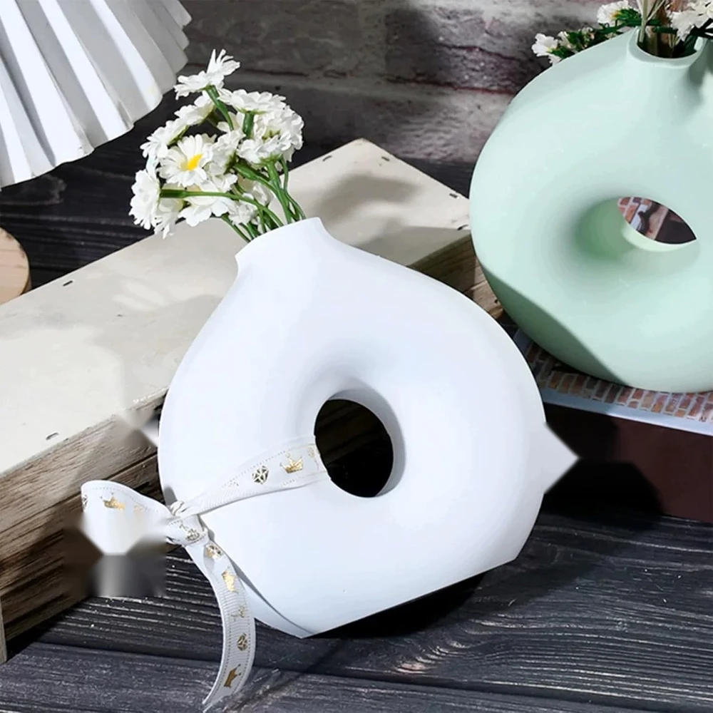 SILIKONINĖS FORMOS VAZĖS GĖLĖS 6 Vnt. LIEJIMO DERVA DIY SOFT