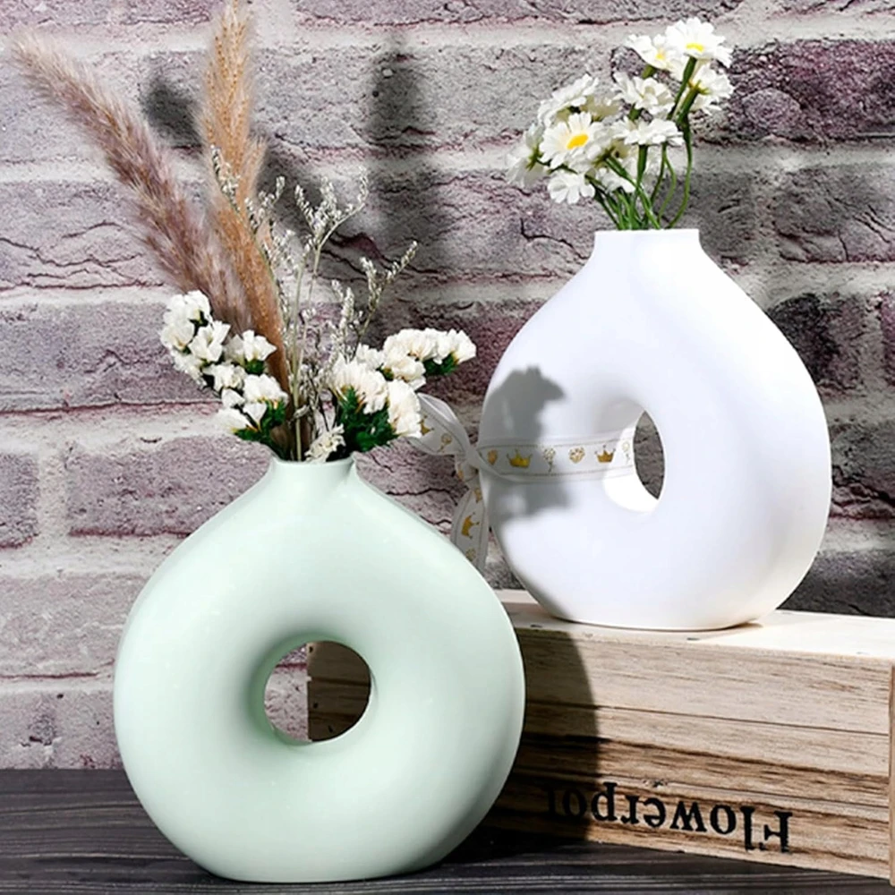 SILIKONINĖS FORMOS VAZĖS GĖLĖS 6 Vnt. LIEJIMO DERVA DIY SOFT