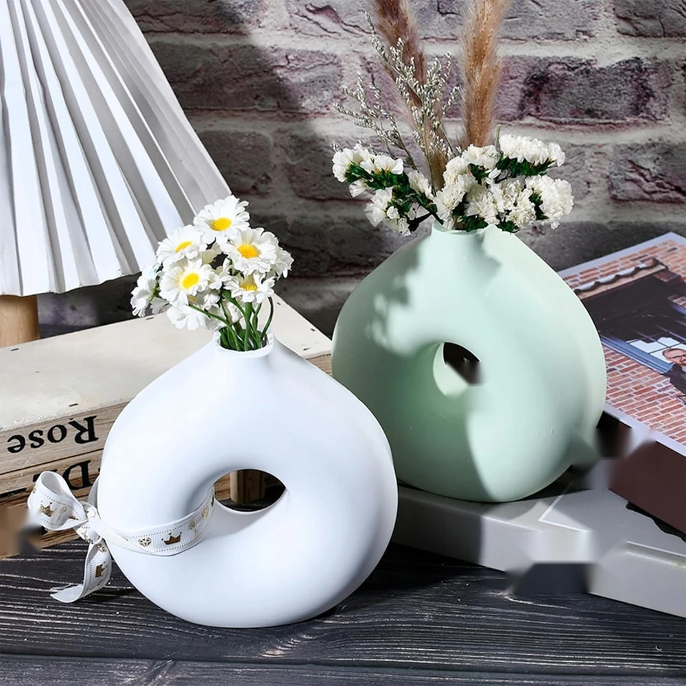 SILIKONINĖS FORMOS VAZĖS GĖLĖS 6 Vnt. LIEJIMO DERVA DIY SOFT