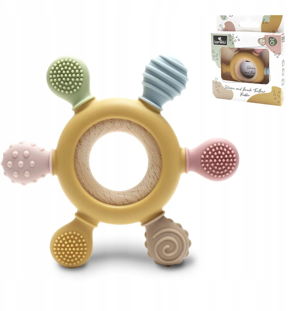 Silikoniniai dantų dantukai Sensory FLOWER Baby 0m+ Lorelli