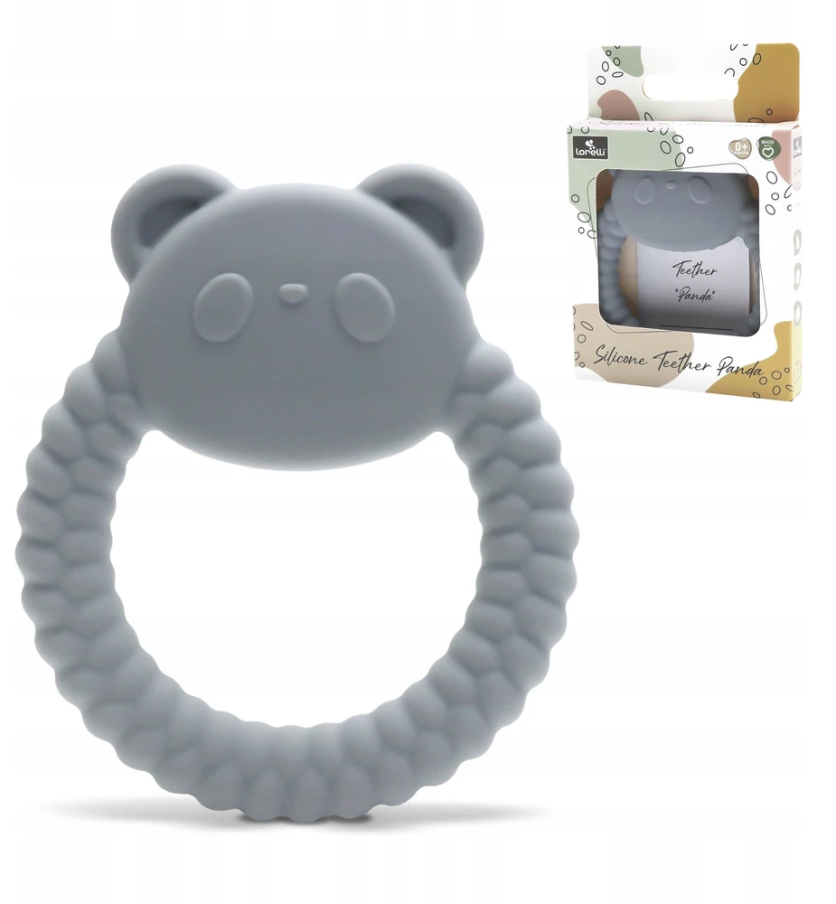 Silikoniniai dantų dantukai Sensory PANDA Baby 0m+ Lorelli