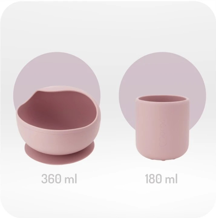 SILIKONINIAI INDELĖS MOMI AMI ROŽINĖS RINKINYS BIB BABY +6MSC