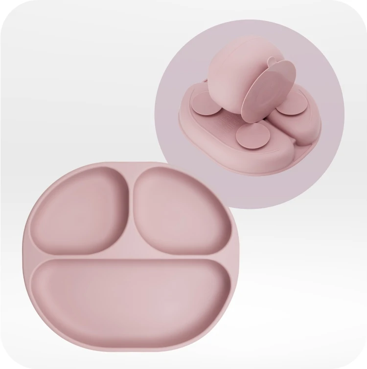SILIKONINIAI INDELĖS MOMI AMI ROŽINĖS RINKINYS BIB BABY +6MSC