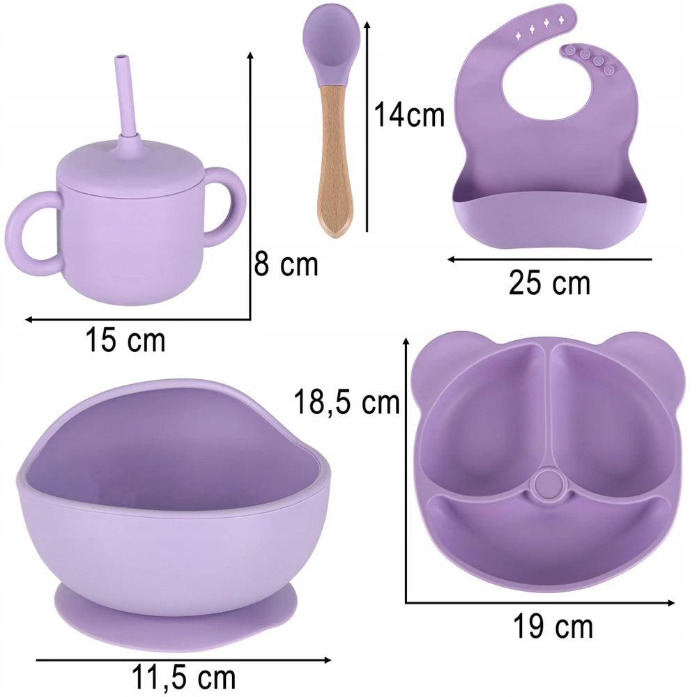 Silikoniniai kūdikio maitinimo indai, 8 vnt., dovanų