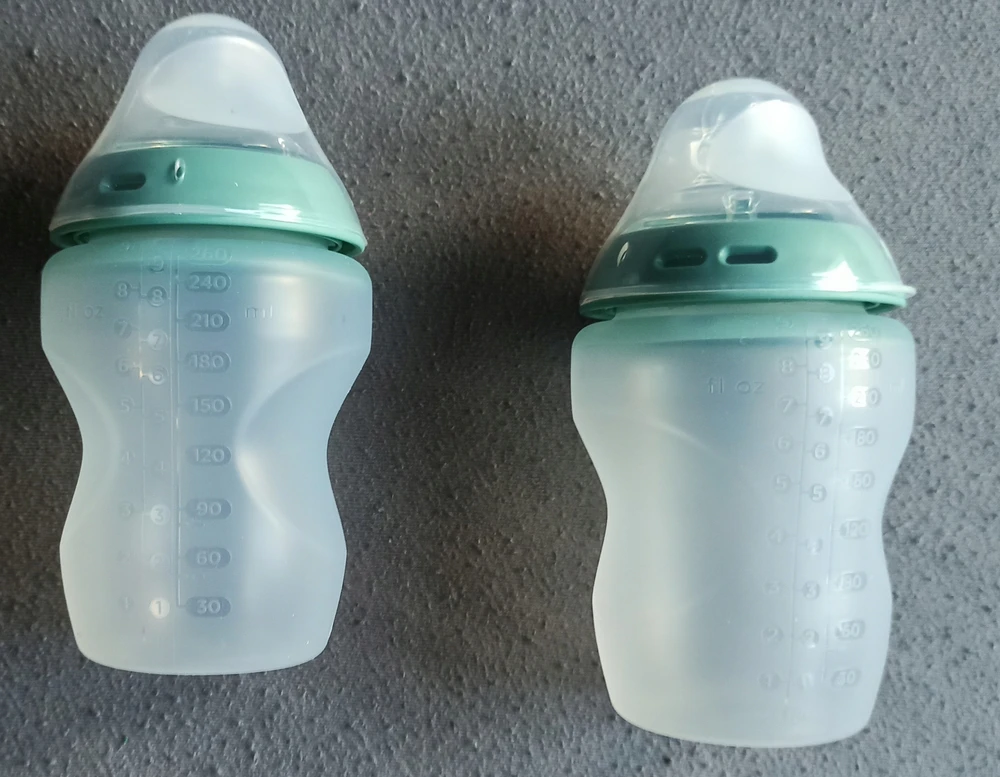 SILIKONINIS BUTELIS Tommee Tippee Closer to Nature Minkštas jausmas, 0m+ 2 vnt.
