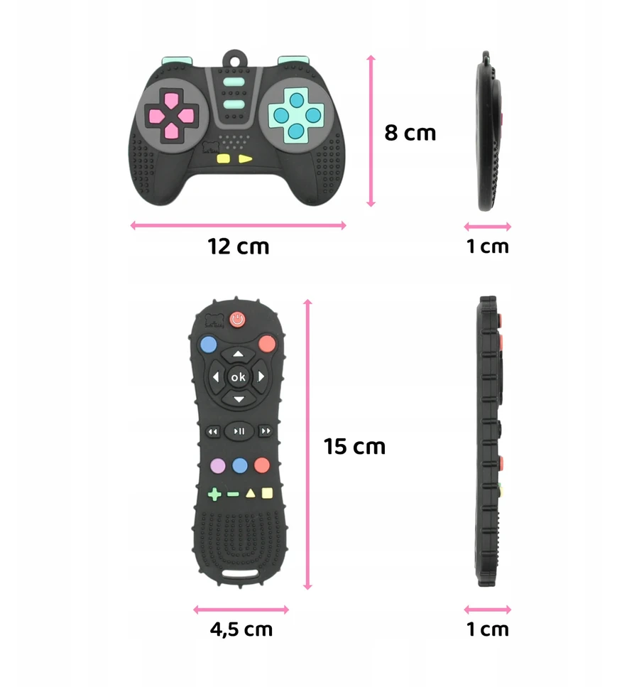 Silikoninis dantukų nuotolinio valdymo pultas TV pagalvėlės valdiklis dantų dygimo jutimo SafeTeddy