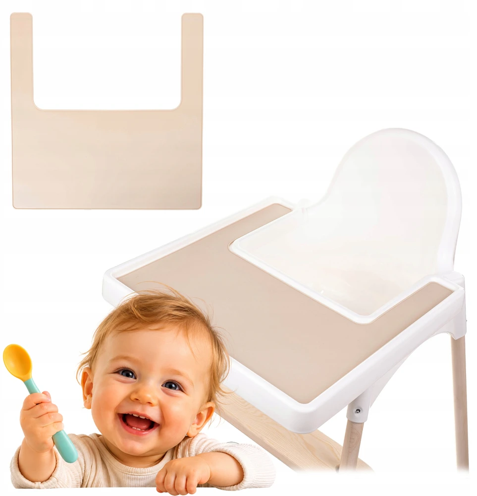 Silikoninis kilimėlis IKEA Antilop kėdėms, BEIGE, saugus vaikams aMami