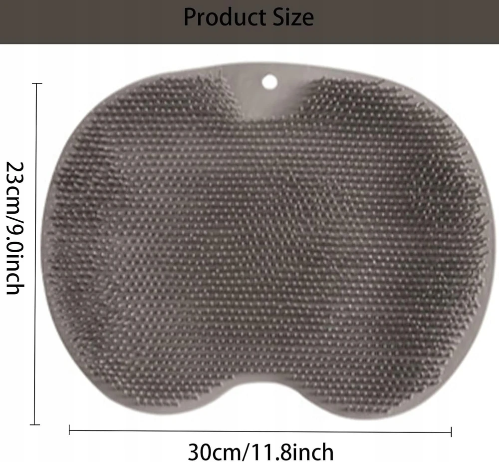 SILIKONINIS PLOTAS 30X23CM PĖDŲ IR NUGAROS MASAŽO ŠVEITIMO ŠEPEČIUI