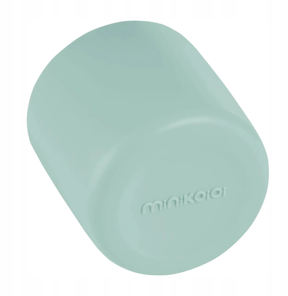 Silikoninis puodelis vaikams 180 ml 6m+ MinikOiOi Žalias