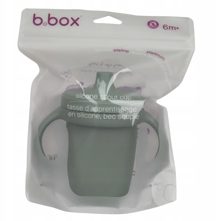 B.BOX BB201310 Sage silikoninis puodelis su snapeliu