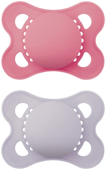 MAM 831195 Originalus šilkinis 2-6 matinis mergaitiškas čiulptukas 2vnt.