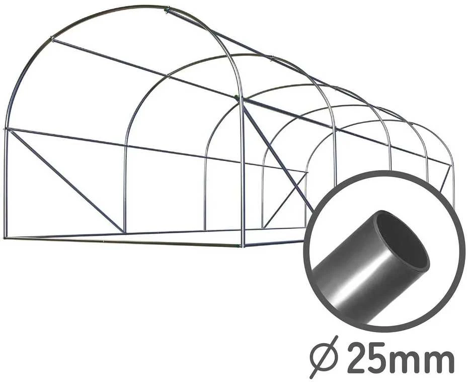 Šiltnamis 2,5x4m (10m2) baltas Plonos