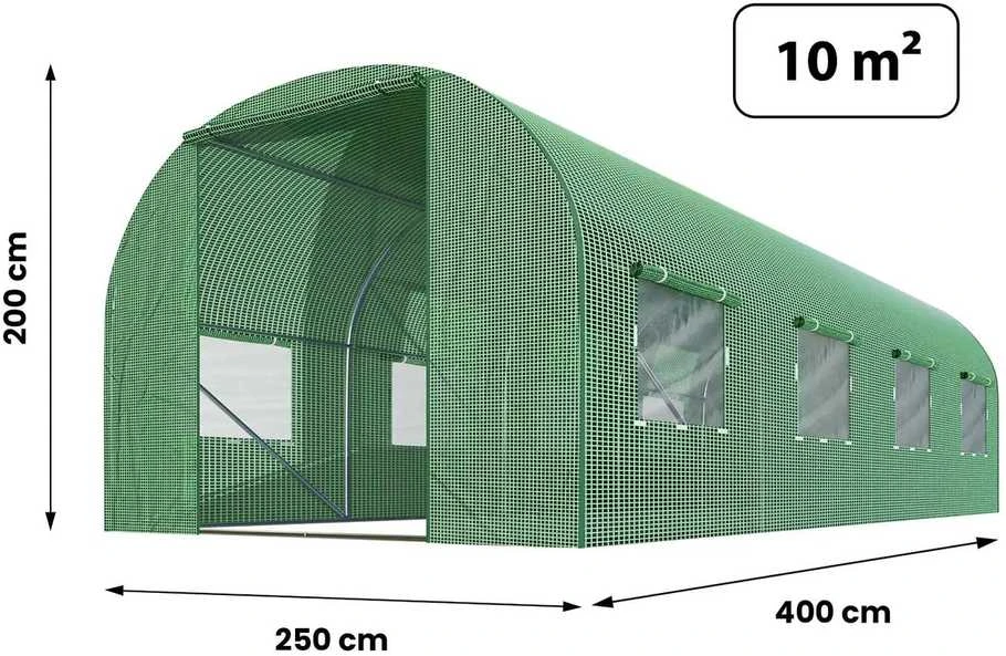 Šiltnamis 2,5x4xH2m (10m2) Plonos