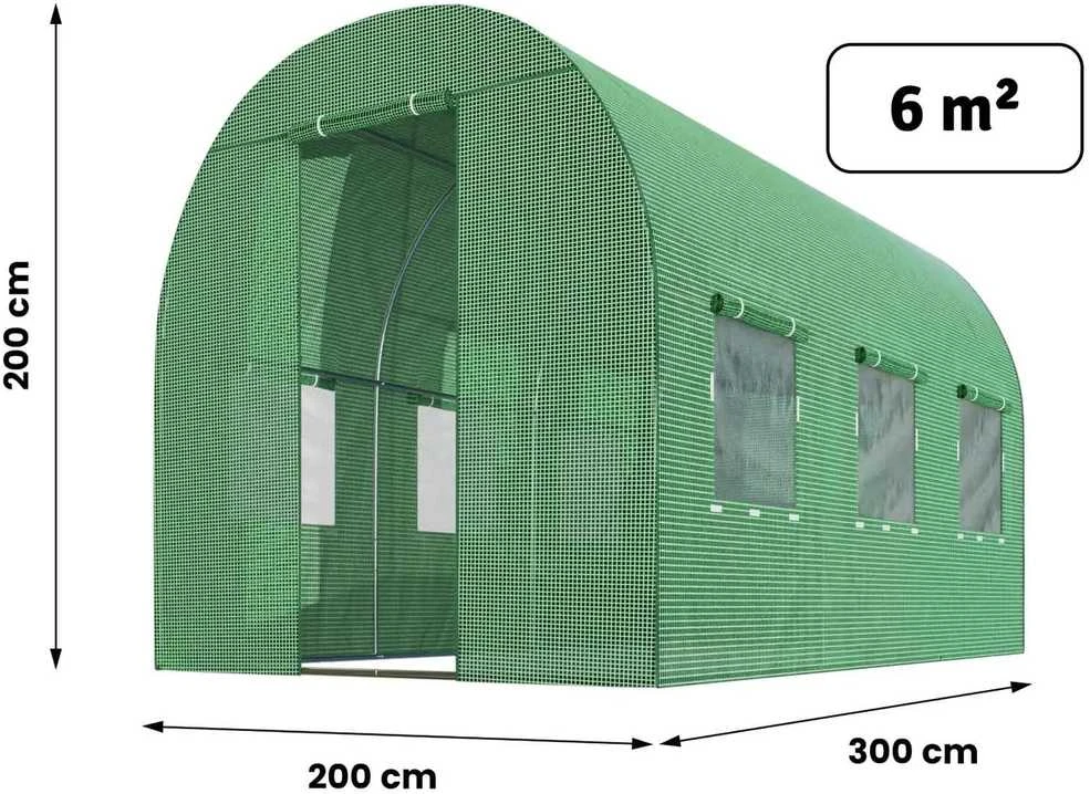 Šiltnamis 2x3m 6m2 Plonos