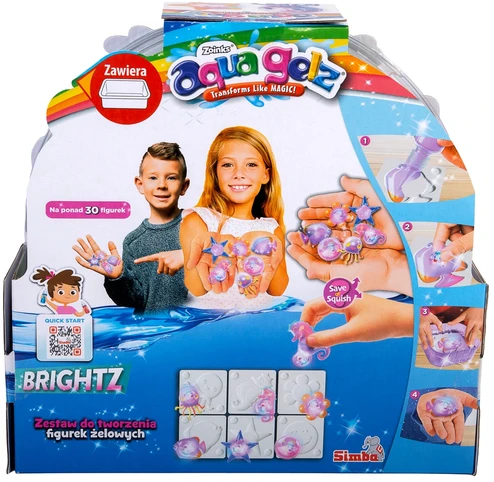 Simba Smoby Minkšti pliušiniai šviečiantys kamuoliukai Aqua Gelz Deluxe