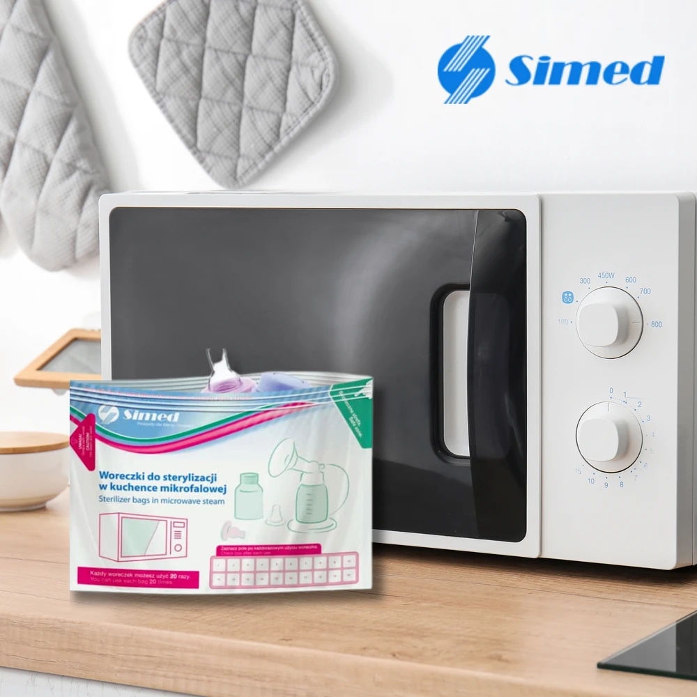 Carriwell Simed BAGS mikrobangų sterilizavimo maišeliai – 5 vnt. > 100 panaudojimų