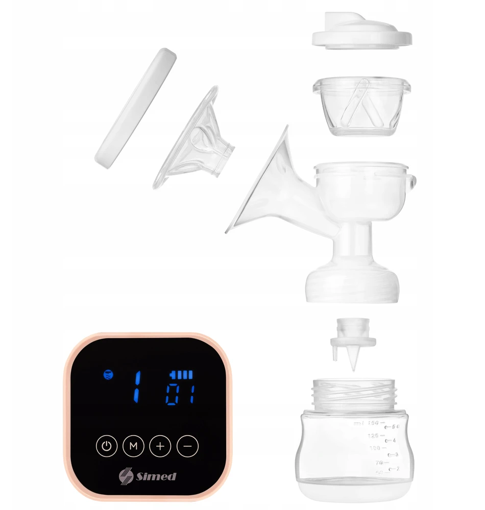 Simed ELEKTRINIS MAITINIMAS KRŪTIŠKUMS Lacta NUMI 4 fazių baterija 150 ml LED MAITINIMO