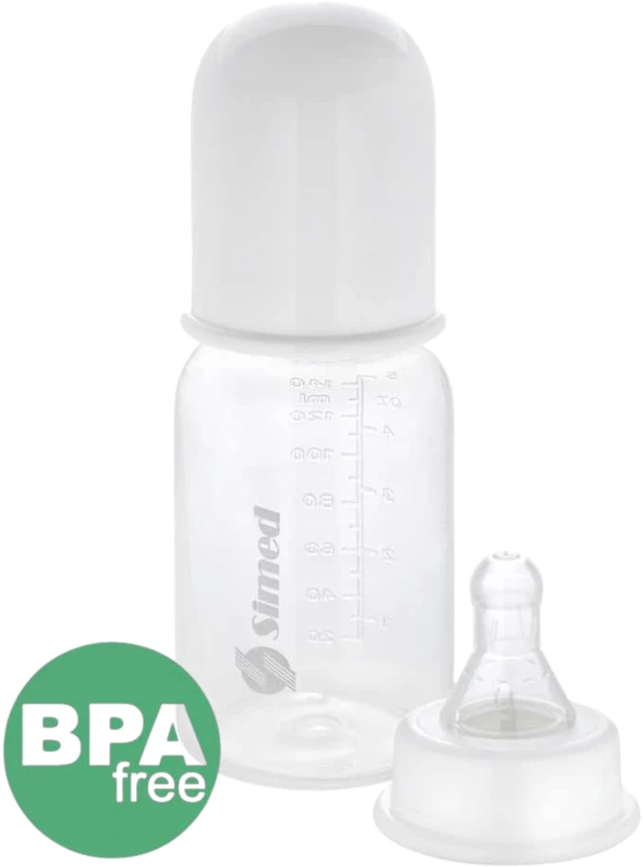 Simed Maitinimo buteliukas su silikoniniu žindeliu be BPA 140 ml pientraukiui