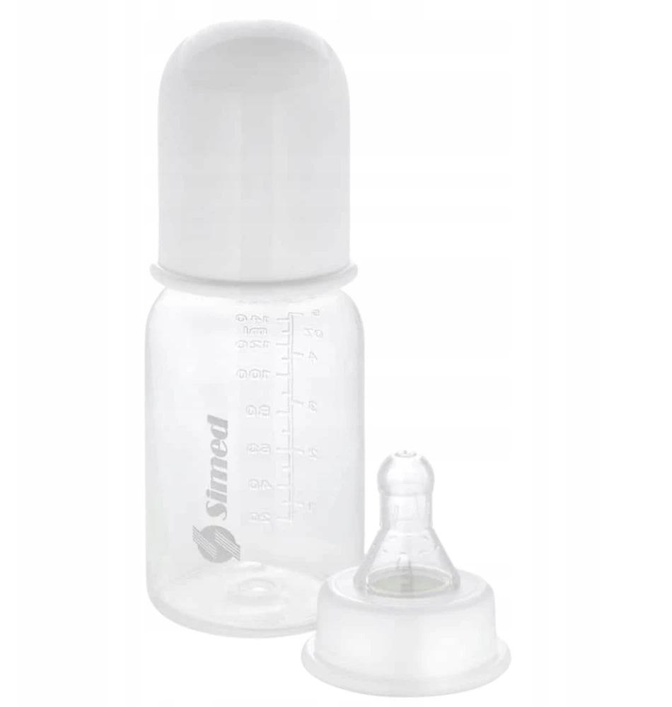 Simed Maitinimo buteliukas su silikoniniu žindeliu be BPA 140 ml pientraukiui