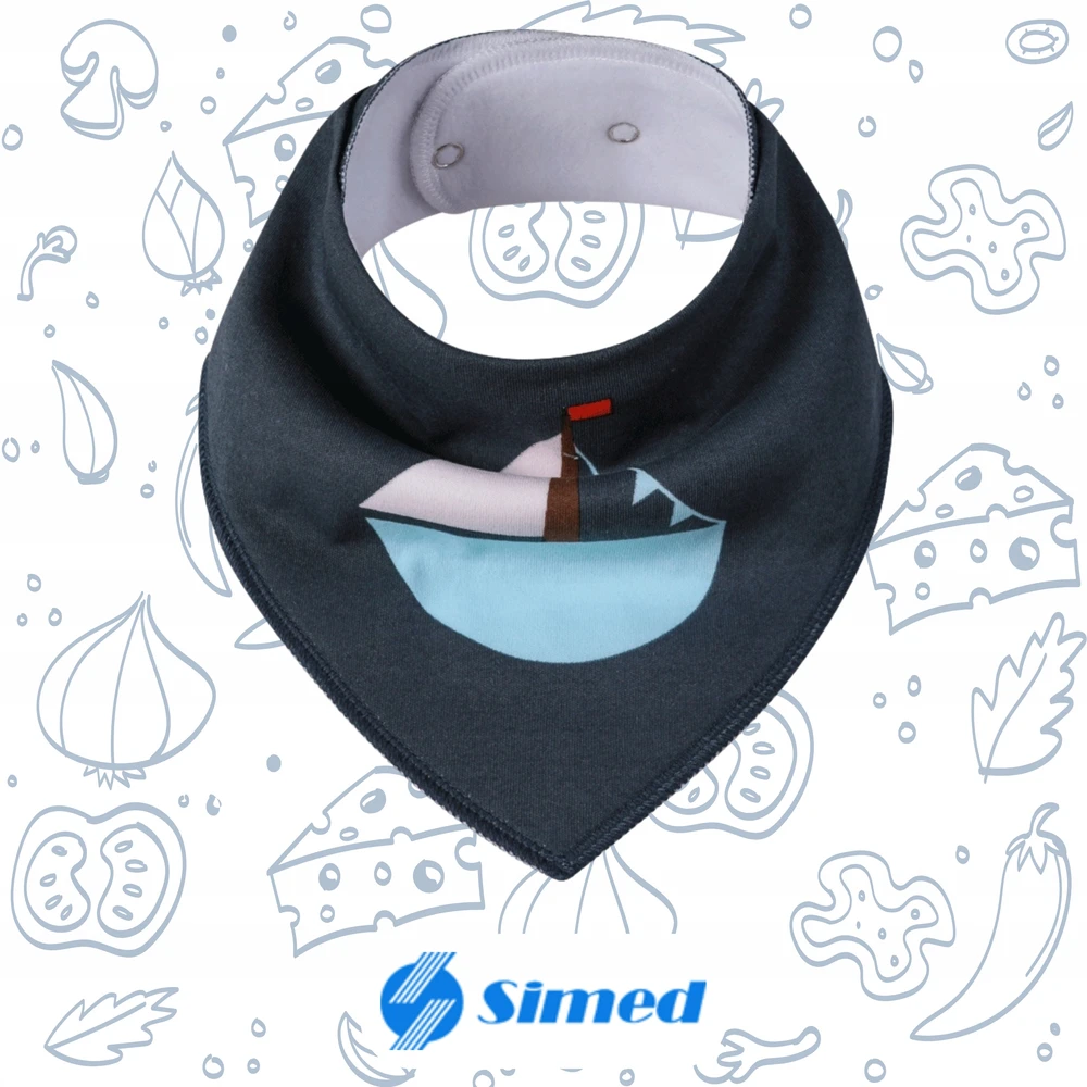 Simed Seilinukas 100% medvilnės seilinukas Šalikas Medvilninis šalikas BURINĖ VALTIS 30-35 cm