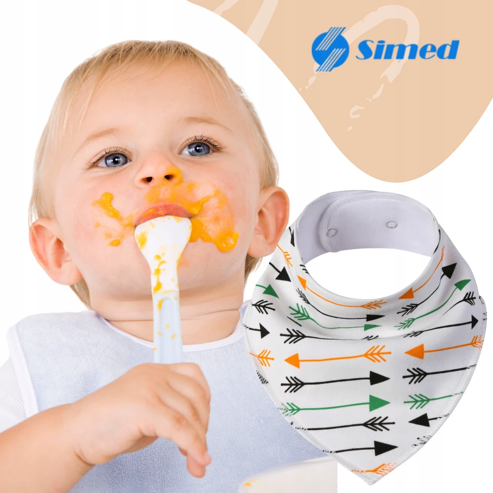 Simed Seilinukas 100% medvilnės seilinukas Šalikas Medvilninis šalikas RAŠTAI 30-35 cm