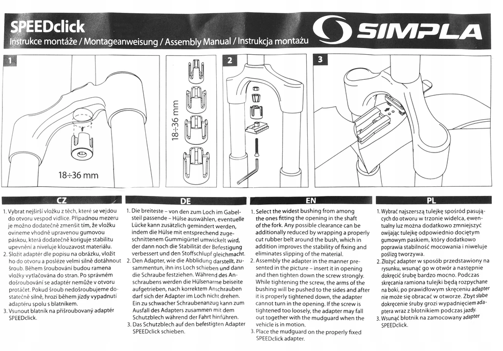 Simpla Hammer Pro purvasaugiai baltos spalvos 24-29 colių