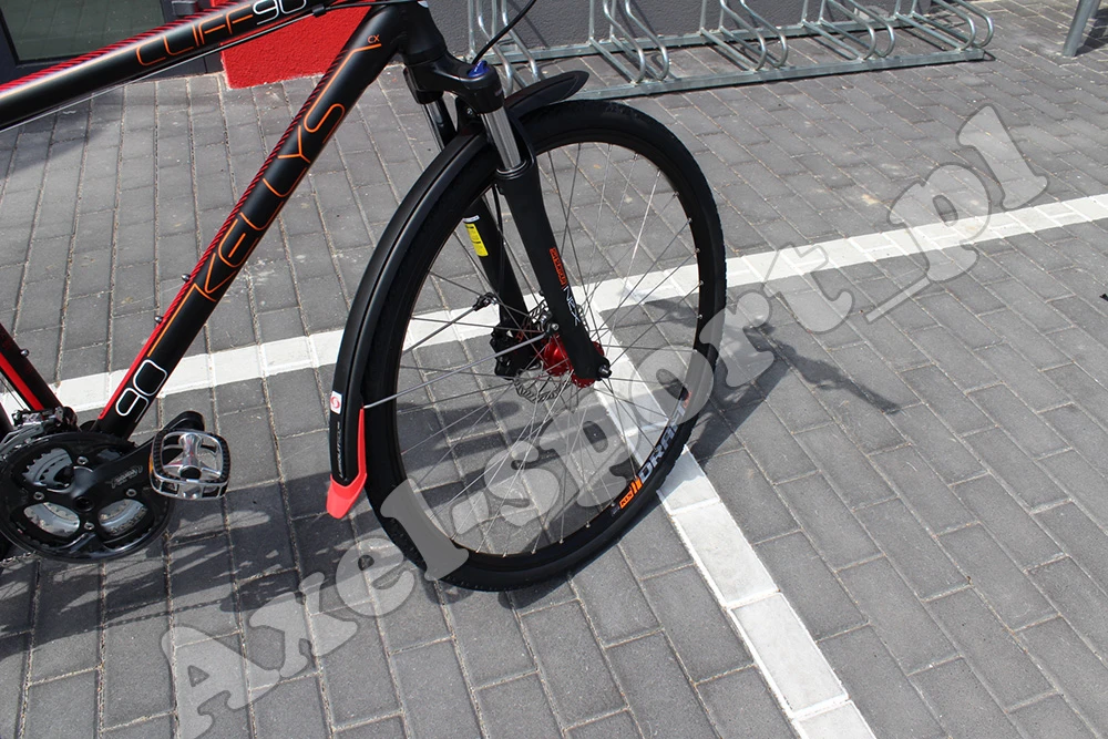 Simpla Ubiquit 50mm juodai-oranžiniai 28" dviračio purvasaugiai