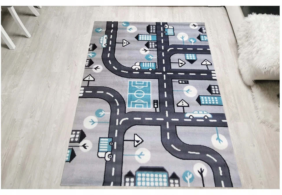 Sindbad DYWAN DO POKOJU DZIECIĘCEGO 120X170 CM NEW IDEA ULICZKI MIASTO MIĘKKI