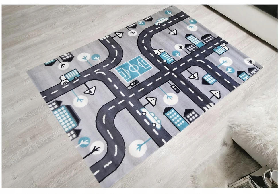 Sindbad DYWAN DO POKOJU DZIECIĘCEGO 120X170 CM NEW IDEA ULICZKI MIASTO MIĘKKI