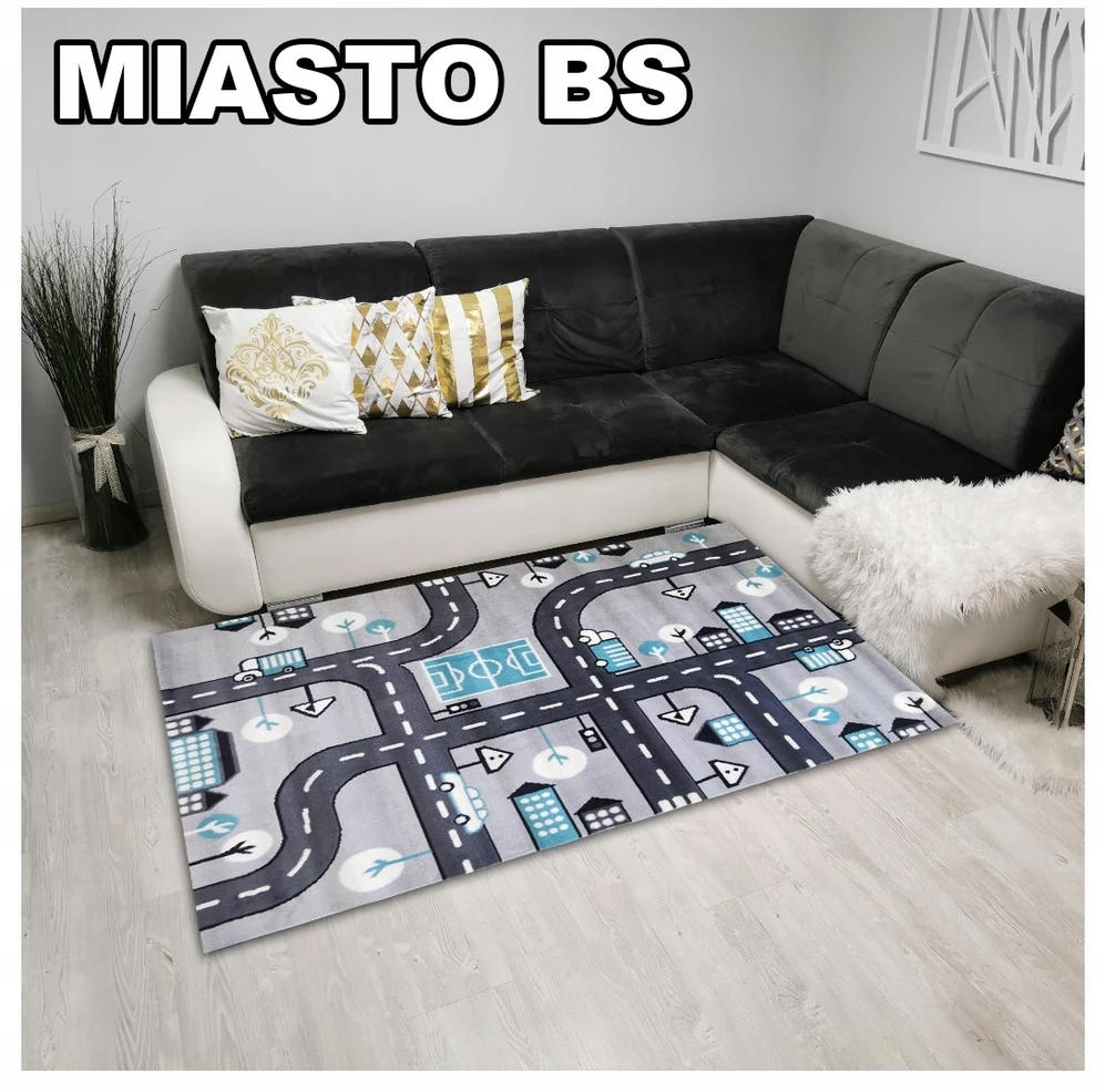 Sindbad DYWAN DO POKOJU DZIECIĘCEGO 120X170 CM NEW IDEA ULICZKI MIASTO MIĘKKI