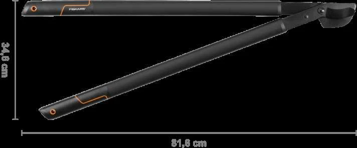 Fiskars SingleStep sodo žirklės prasilenkiančiais ašmenimis, kablio formos galva L38 (1001426)