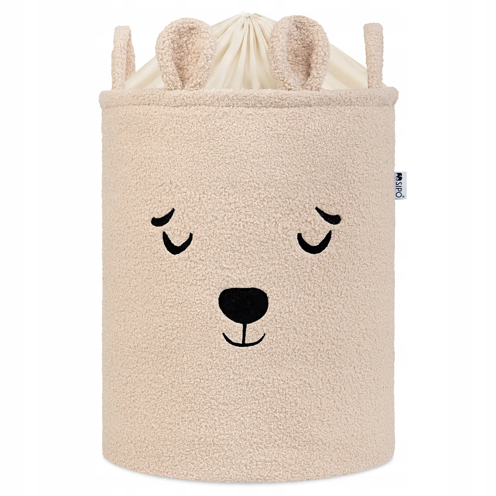 Sipo KOSZ NA ZABAWKI XL Organizer dla Dziecka 43L PREMIUM BOUCLE Kreminis Meškiukas