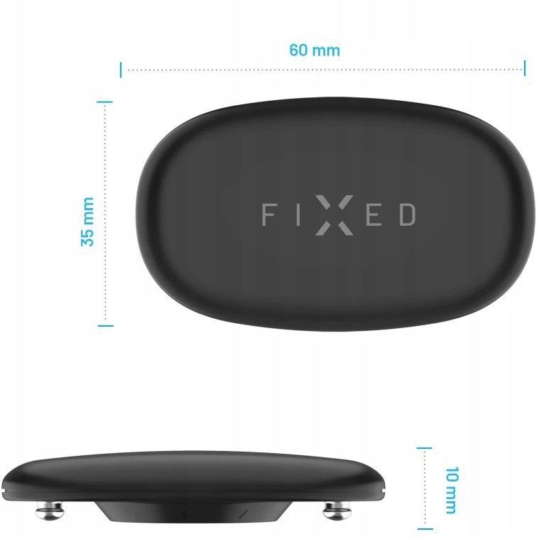Širdies ritmo krūtinės diržas FIXED Pulse Dual, juodas