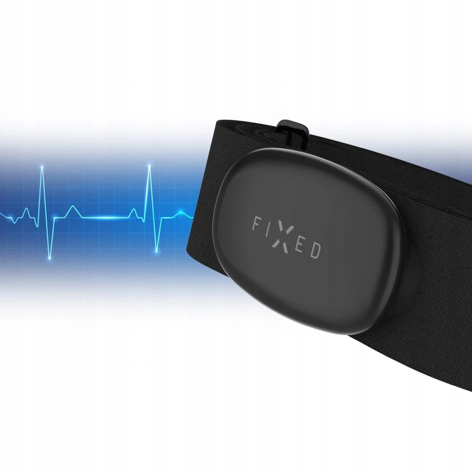 Širdies ritmo krūtinės diržas FIXED Pulse Dual, juodas