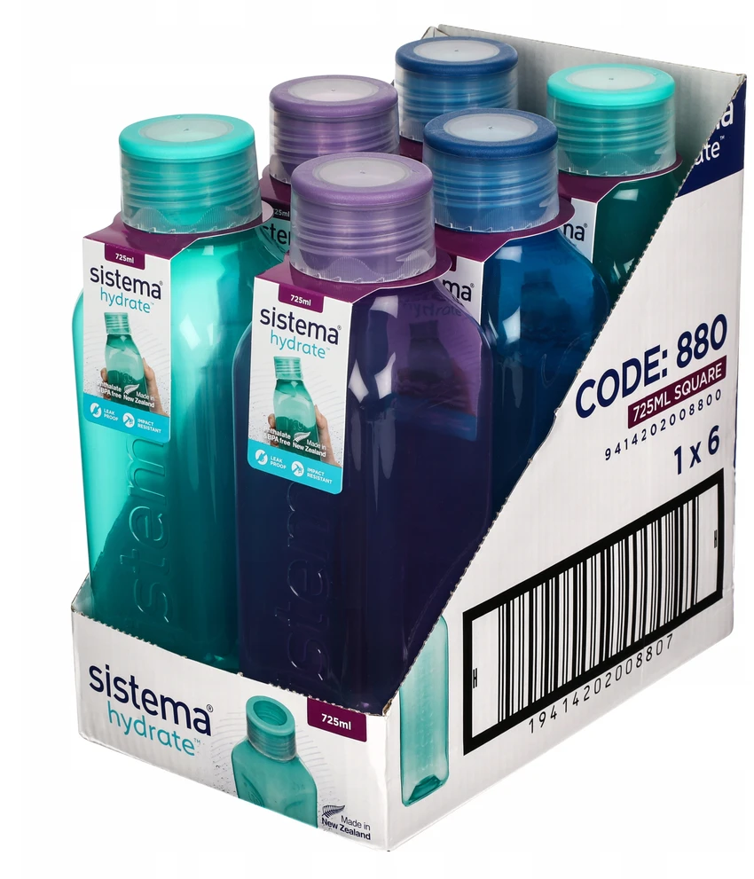 Sistema 725 ml kvadratinė gertuvė