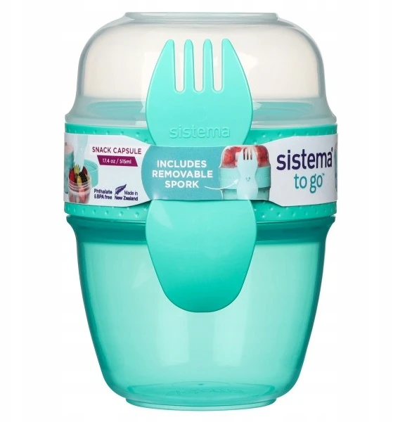 Sistema Capsule užkandžių talpyklė 515ml žalia