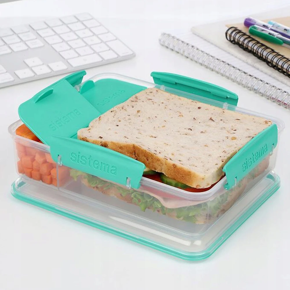 Sistema "snack Attack Duo" maisto dėžutė su skyreliais, 975ml