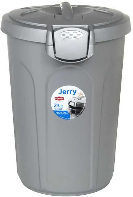 Stefanplast Jerry konteineris maistui pilkas 23L/8kg 37x32x46cm