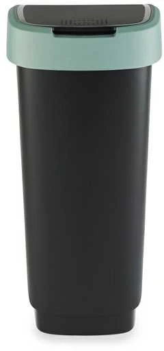 Šiukšliadėžė Rotho Twist, juoda/tamsiai žalia, 50 l