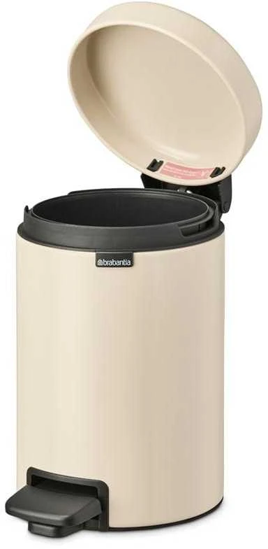 Brabantia Šiukšlių dėžė su pedalu „NewIcon“, 3 l, švelnios smėlio spalvos