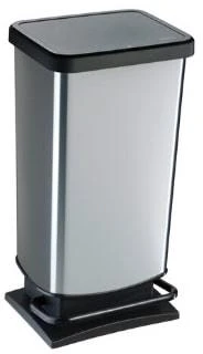 Šiukšlių dėžė BRABANTIA StepUp, su pedalu, tamsiai pilkos sp., 25 l