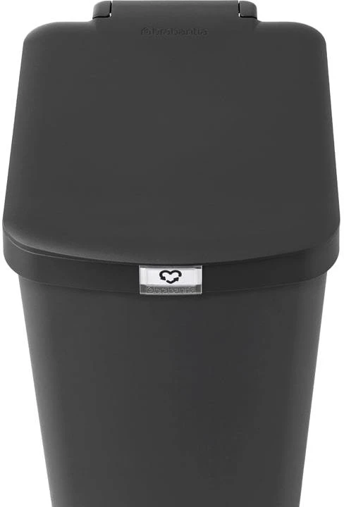 Šiukšlių dėžė BRABANTIA StepUp, su pedalu, tamsiai pilkos sp., 40 L