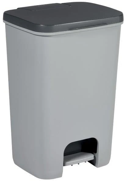 Šiukšlių dėžė CURVER Essentials, su pedalu, pilkos sp., h43 x 30 x 29 cm., 20 L