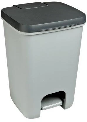 Šiukšliadėžė Curver Essentials, pilka, 40 l, 55 cm x 37.5 cm