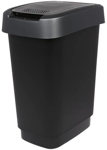 Šiukšlių dėžė CURVER Essentials, su pedalu, pilkos sp., h43 x 30 x 29 cm., 20 L