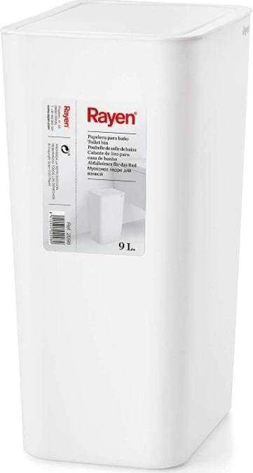 Šiukšlių dėžė RAYEN, baltos sp., 9 L